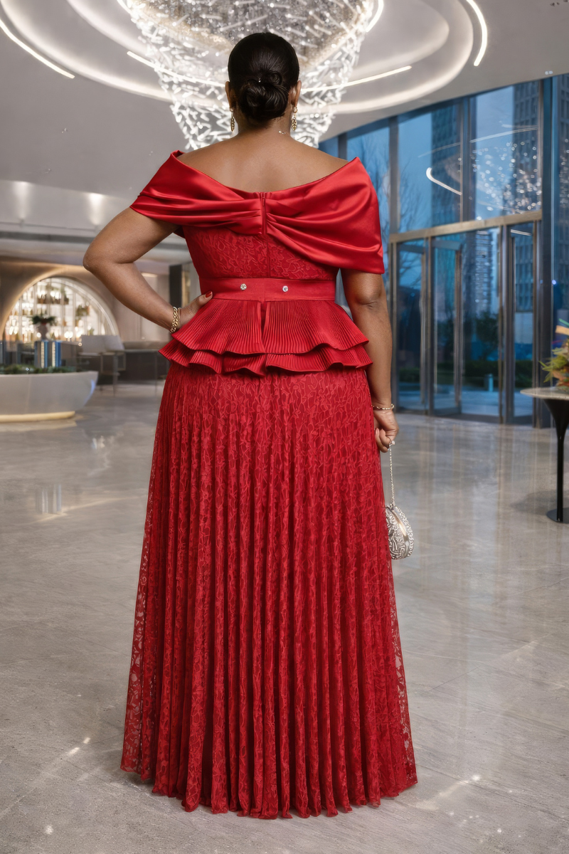 Arabella Red Lacey Dress