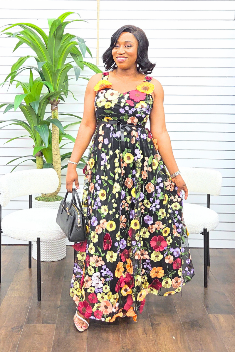 Merry Bloom Maxi Dress