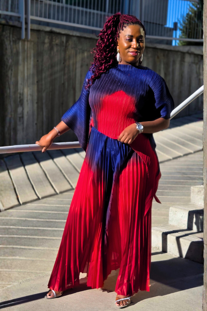 Liana Ombre Pant Set - Blue