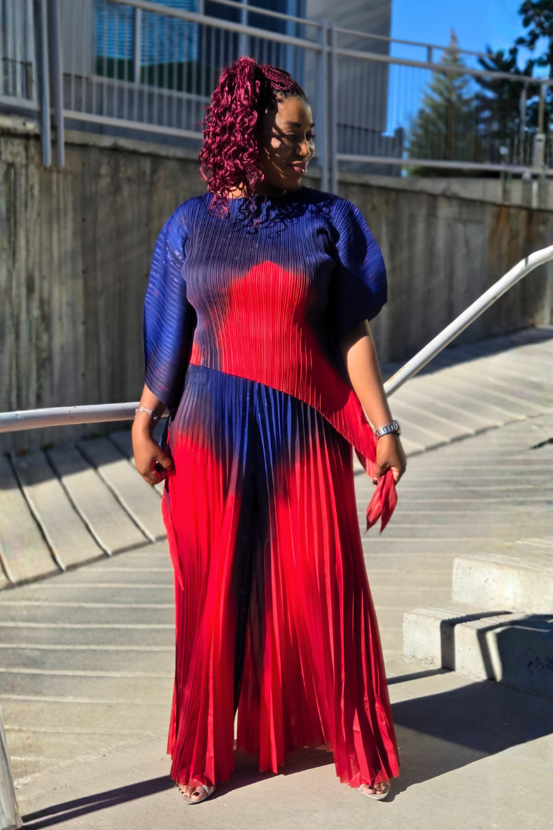 Liana Ombre Pant Set - Blue