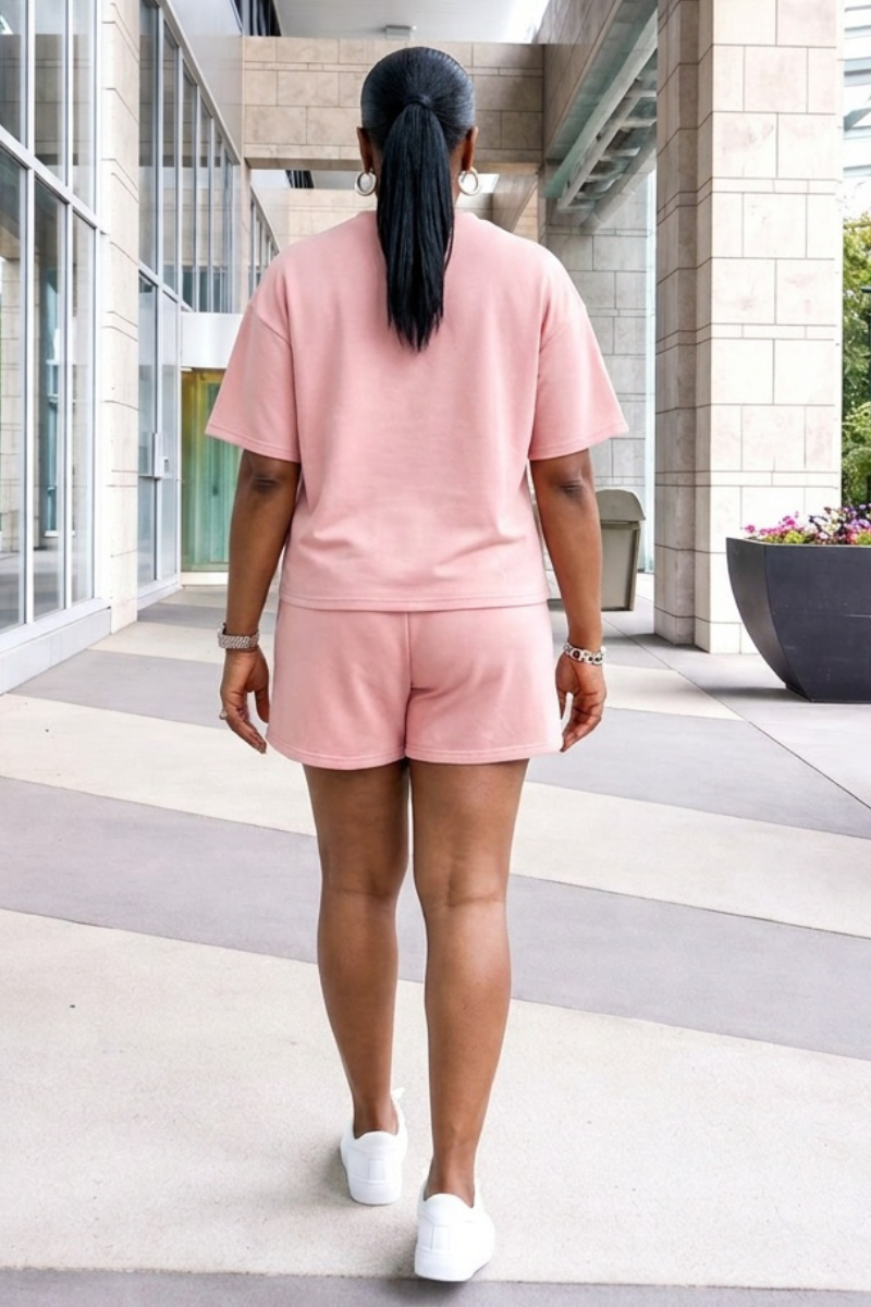 Fiora T-Shirt & Short Set - Pink