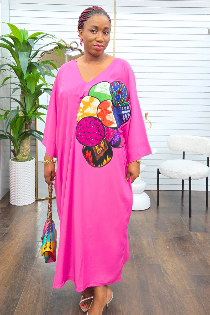 Sisi Patchwork Boubou - Pink