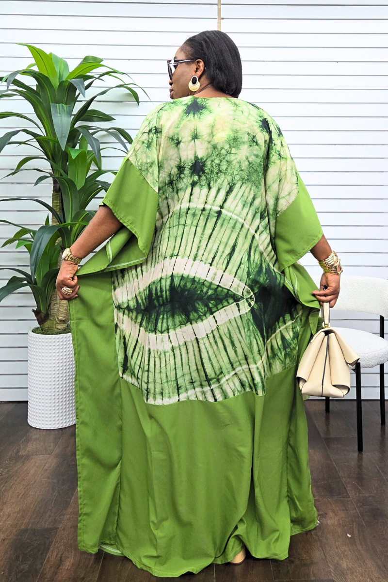 Tani Tie-Dye Boubou - Green