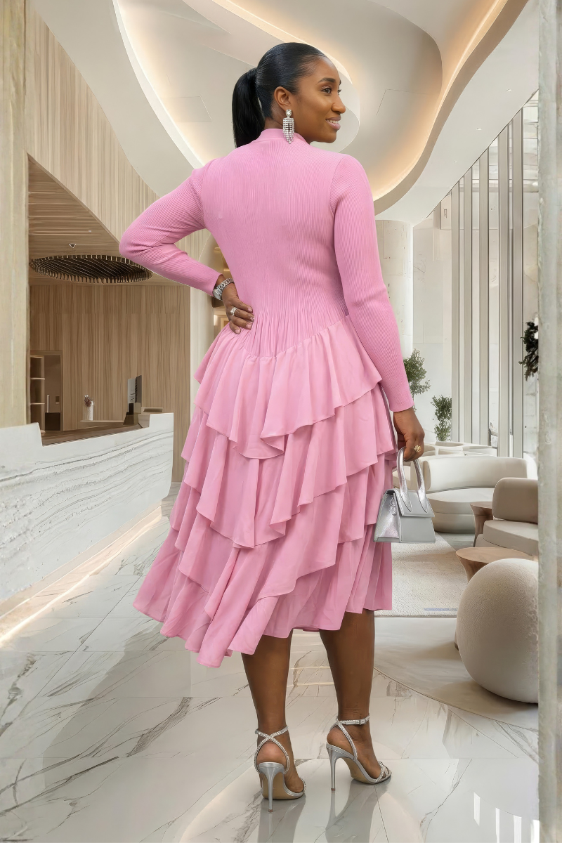 Alicia Layered Dress - Pink