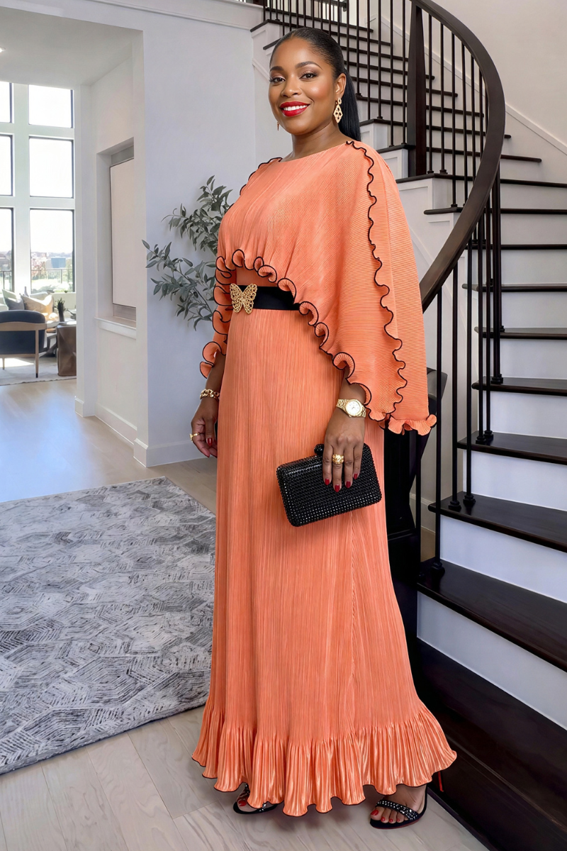 Ravelle Ruffle  Plisse Dress