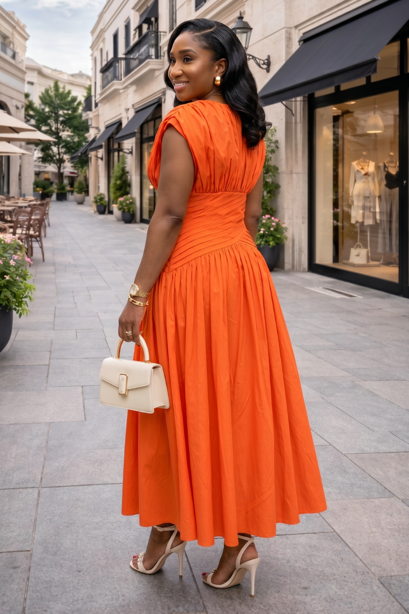Delphine Dress - Orange
