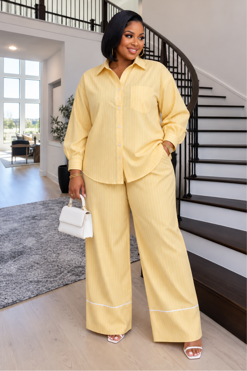 Hanny Yellow Striped Set