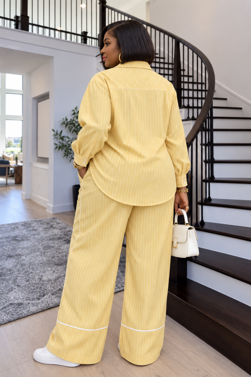 Hanny Yellow Striped Set