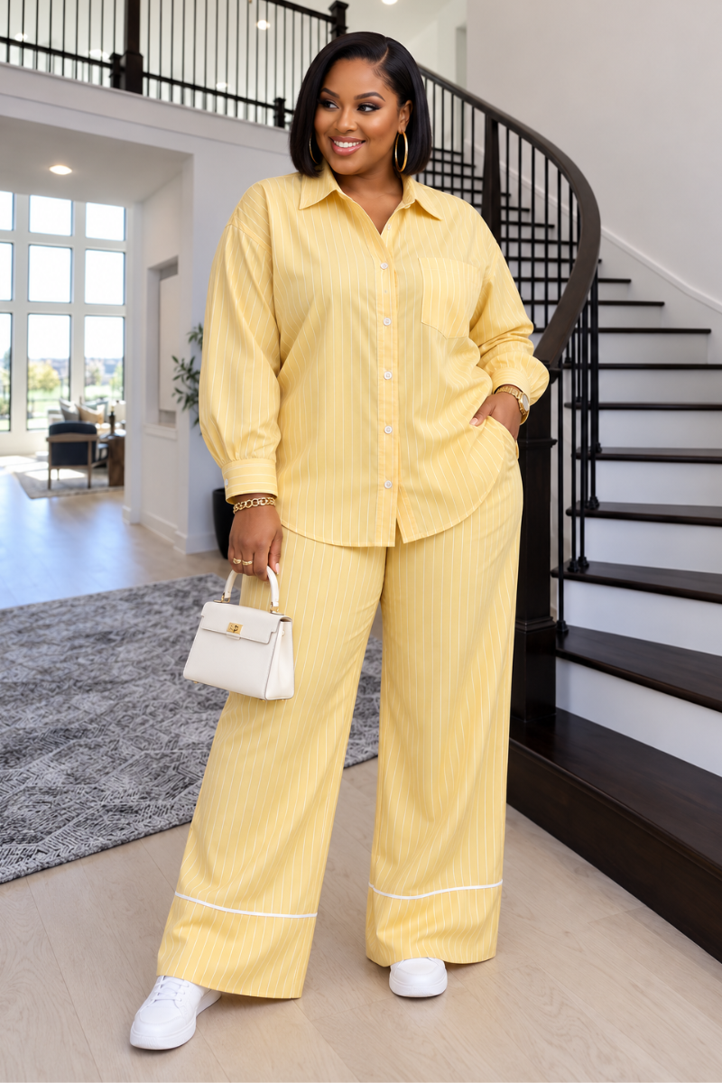 Hanny Yellow Striped Set