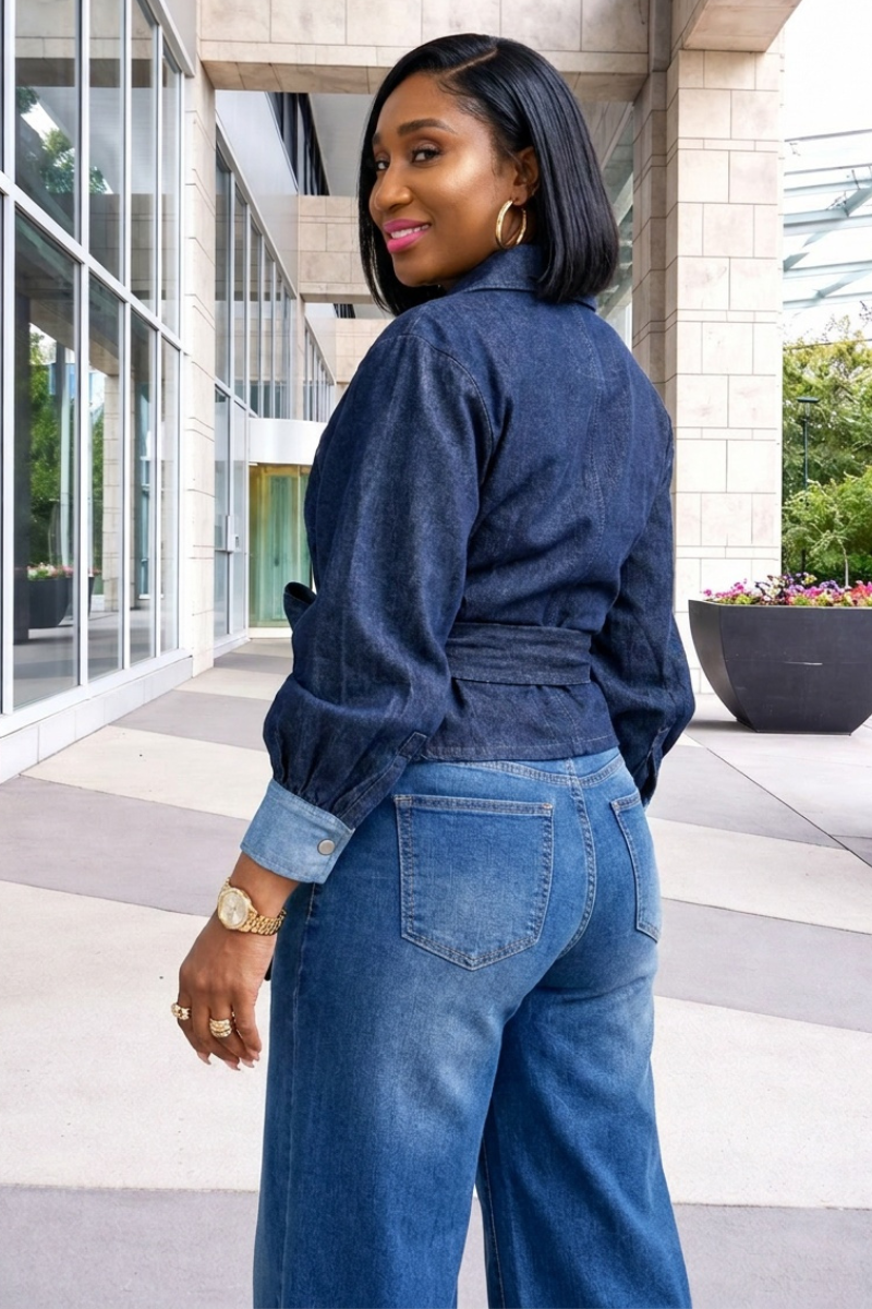 Jamie Contrast Detail Denim Jacket