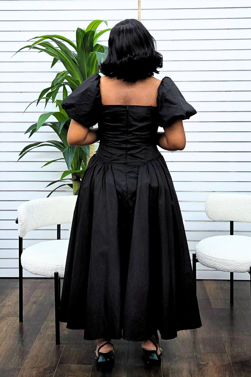 Patty Statement Dress - Black