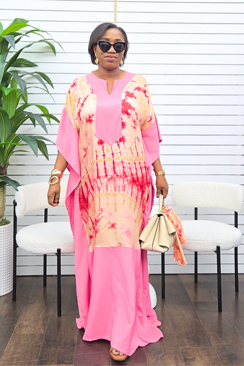 Tani Tie-Dye Boubou - Pink