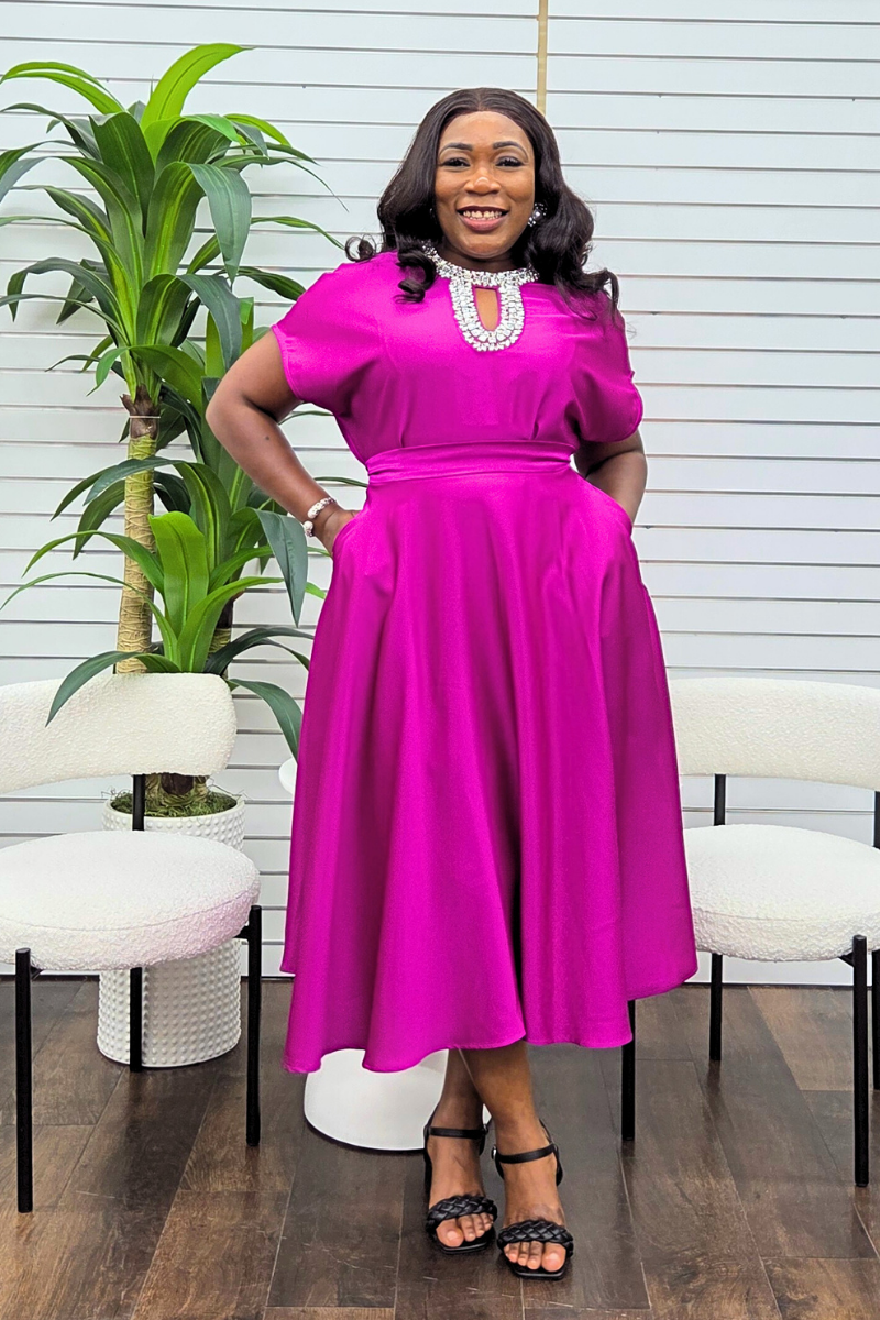 Onyx Silk Skirt Set - Pink