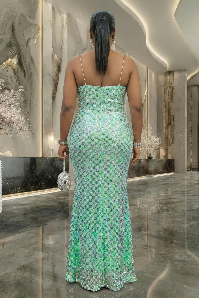 Jade Sequins Maxi Dress