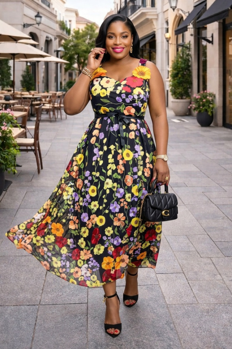 Merry Bloom Maxi Dress