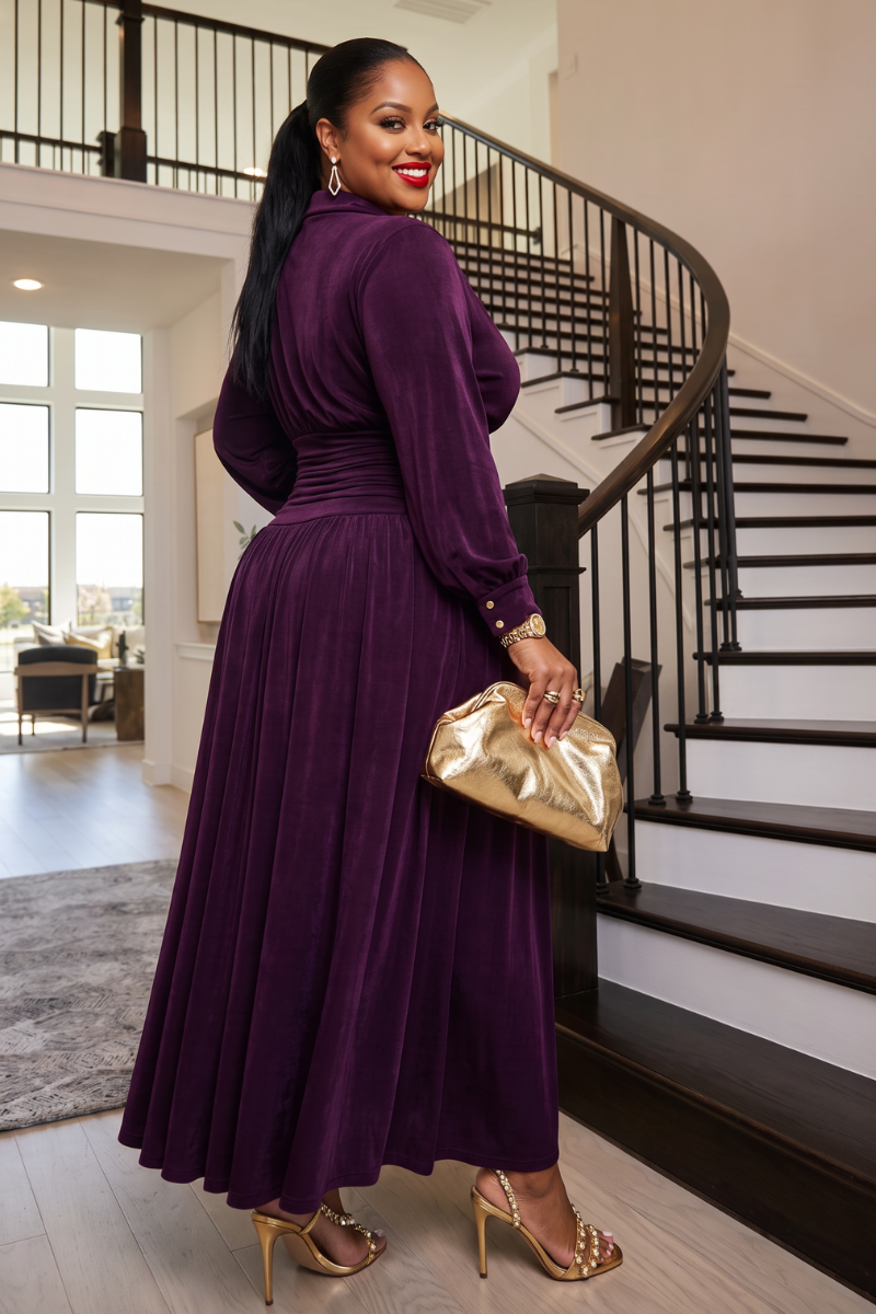 Lyra Plum Dress