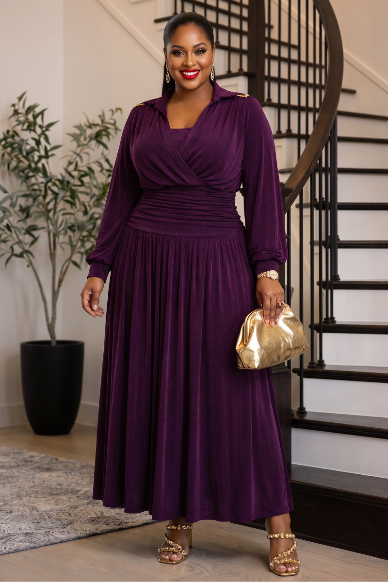 Lyra Plum Dress