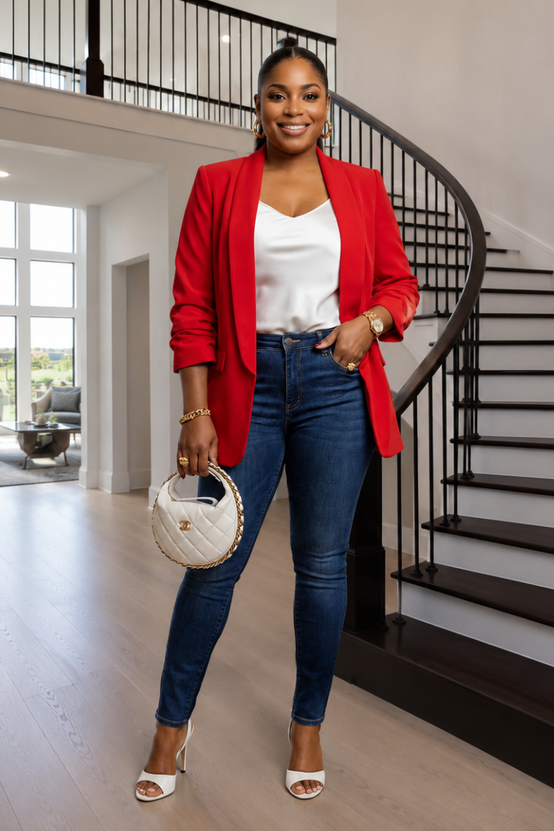 Bianca Blazer - Red