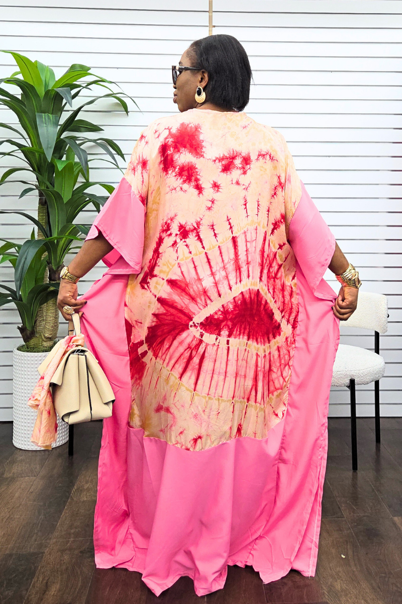 Tani Tie-Dye Boubou - Pink