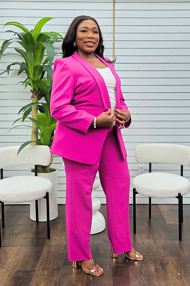 Oprah Pink Blazer Set