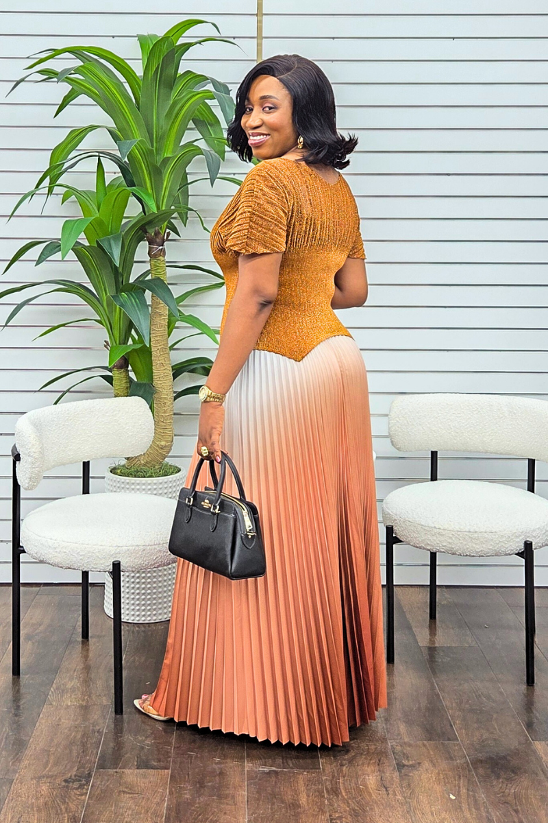 Lisa Skirt Set - Brown