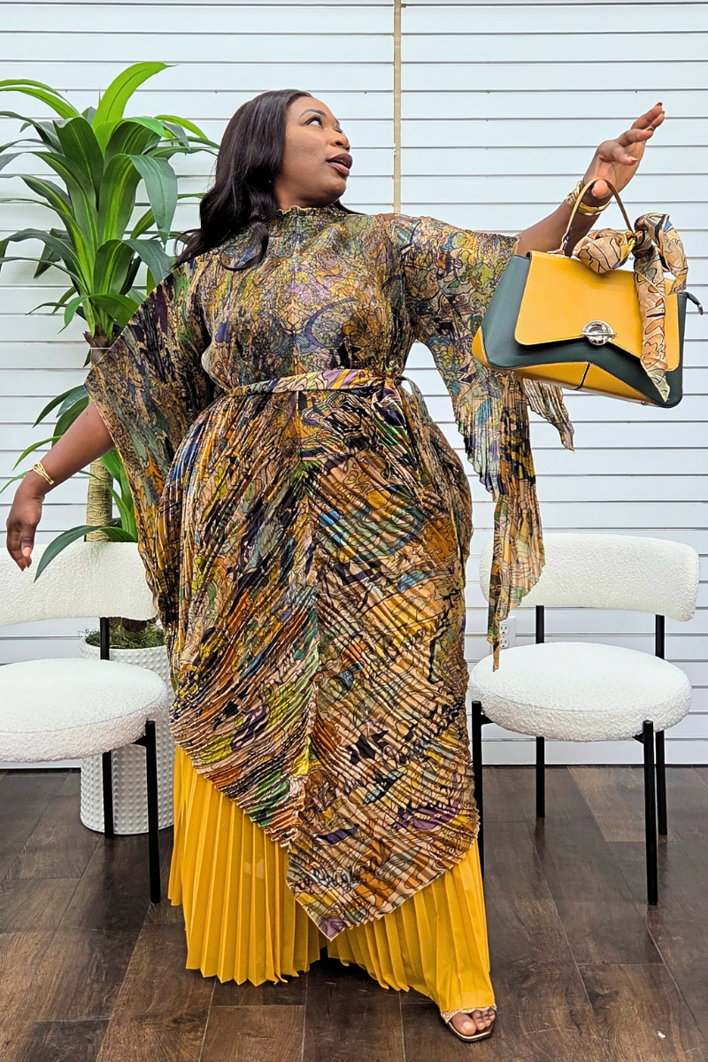 Adaraa Luxe Pant Set - Mustard Yellow