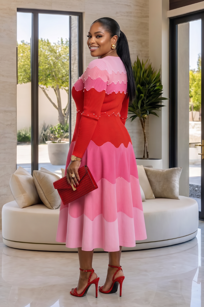 Mavis Bounce Dress -Red