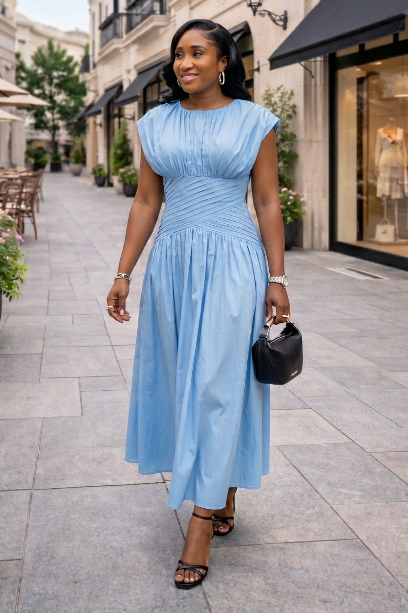 Delphine Dress - Blue