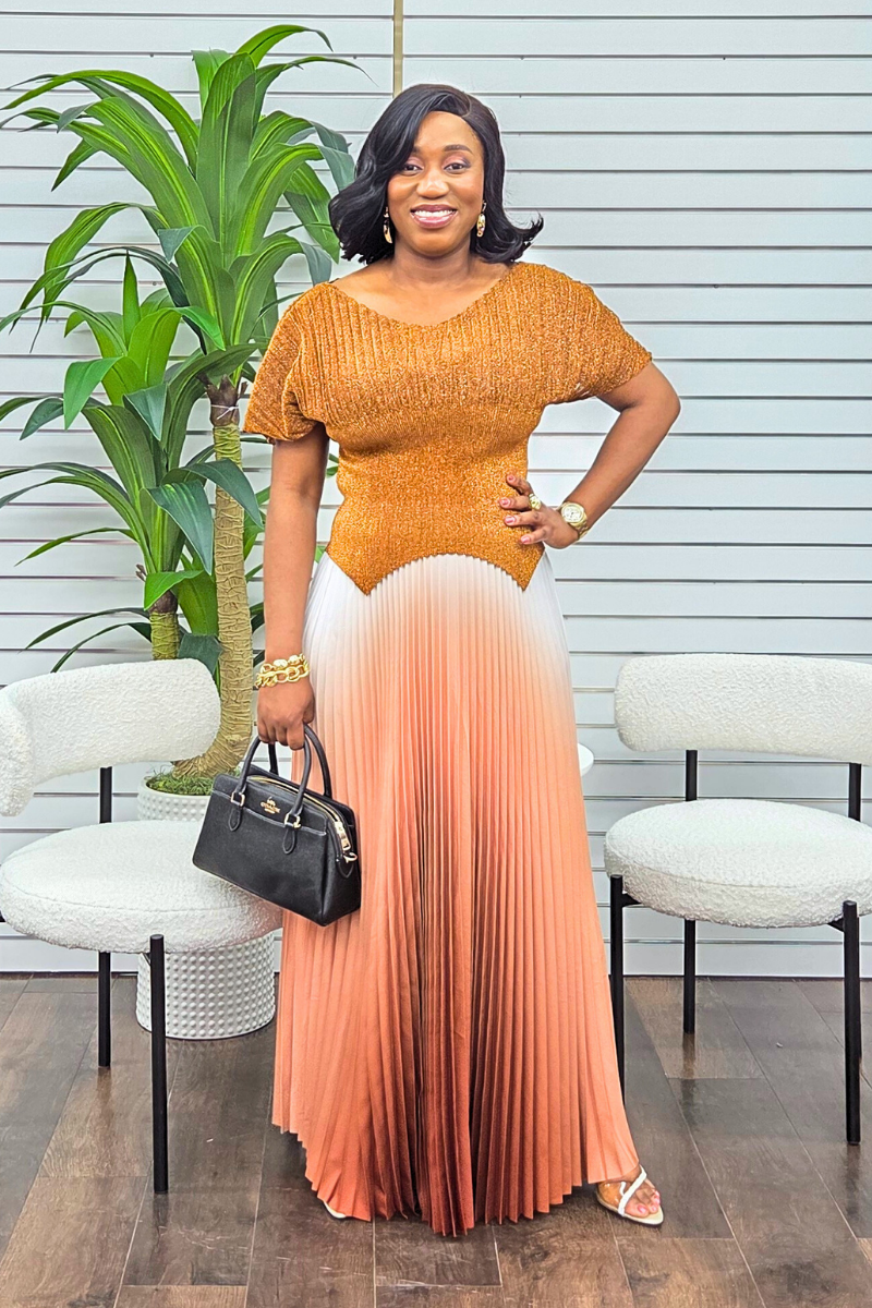 Lisa Skirt Set - Brown