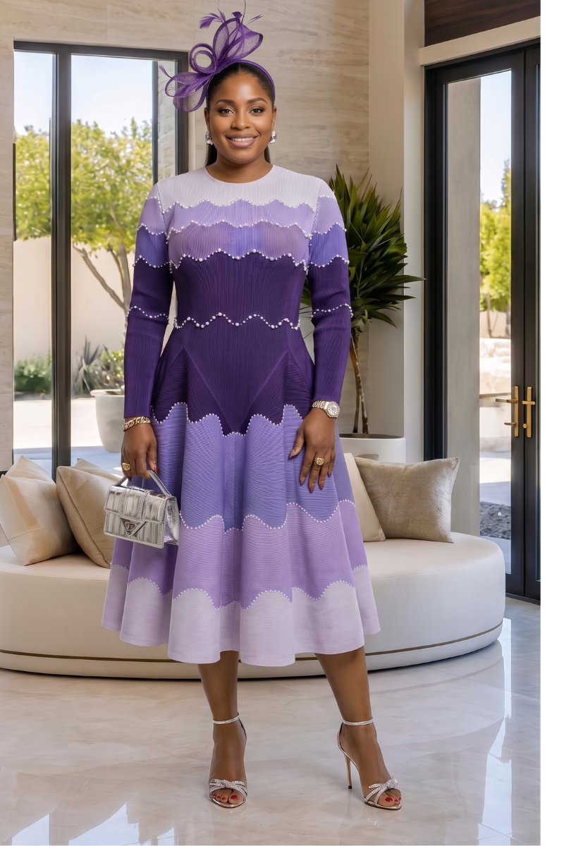 Mavis Bounce Dress -Purple