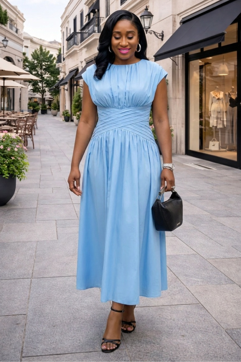 Delphine Dress - Blue