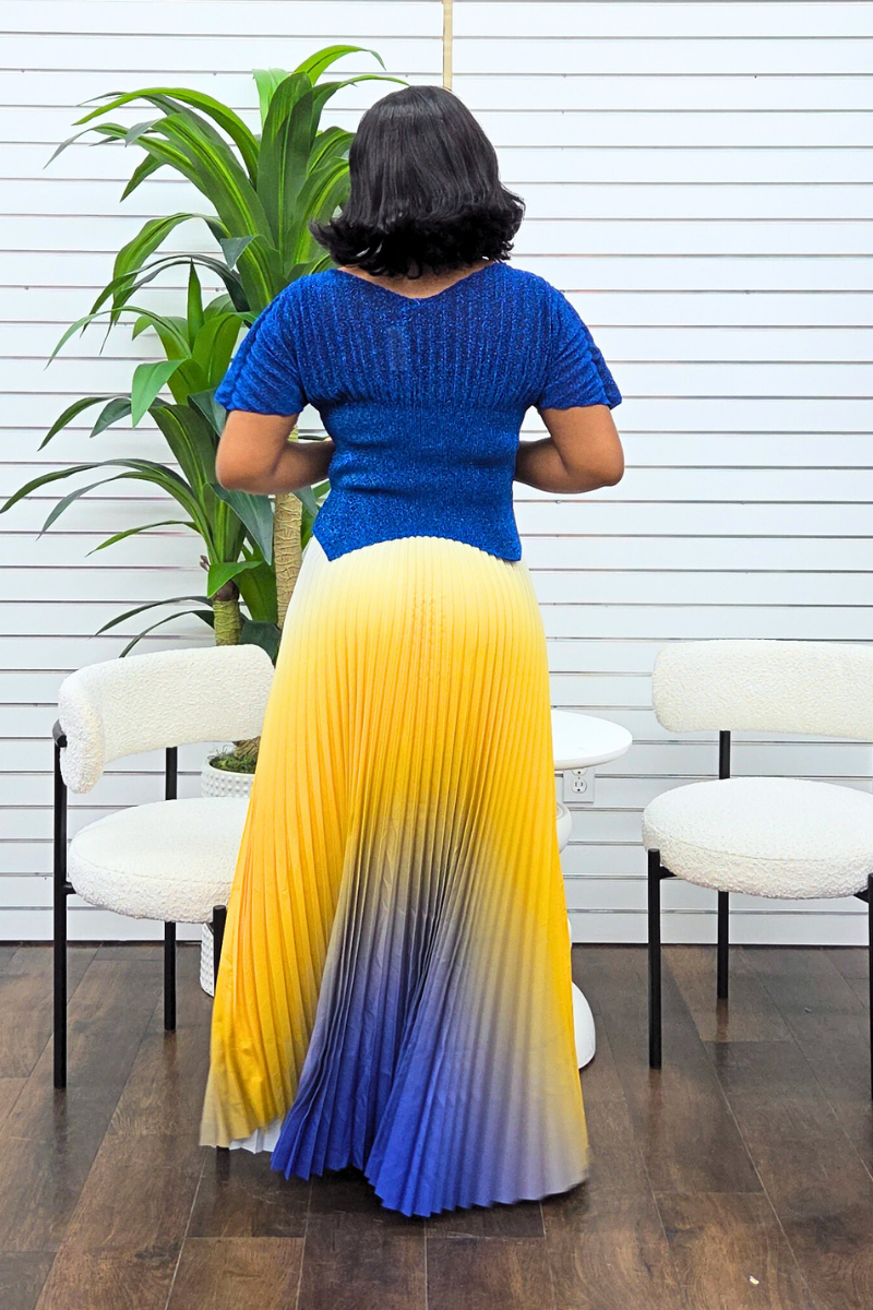 Lisa Skirt Set - Blue