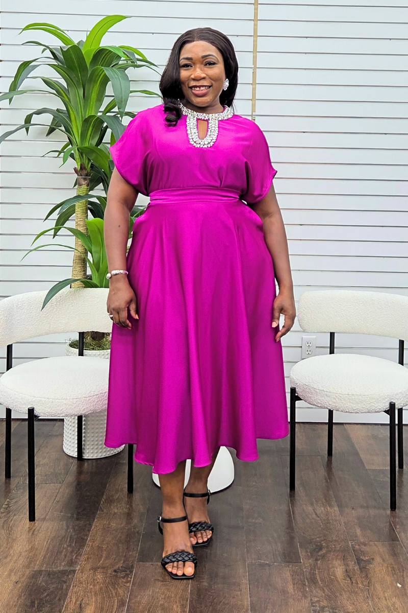 Onyx Silk Skirt Set - Pink