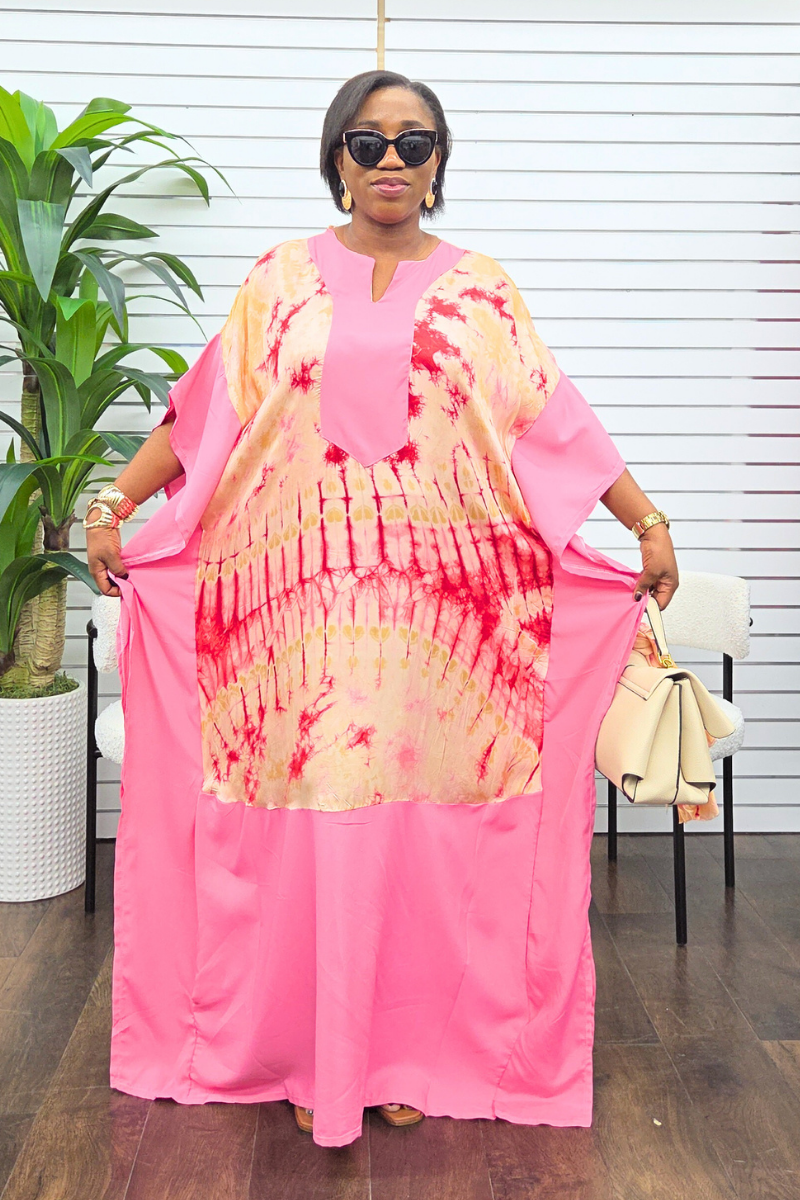 Tani Tie-Dye Boubou - Pink