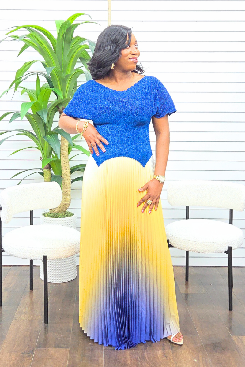 Lisa Skirt Set - Blue