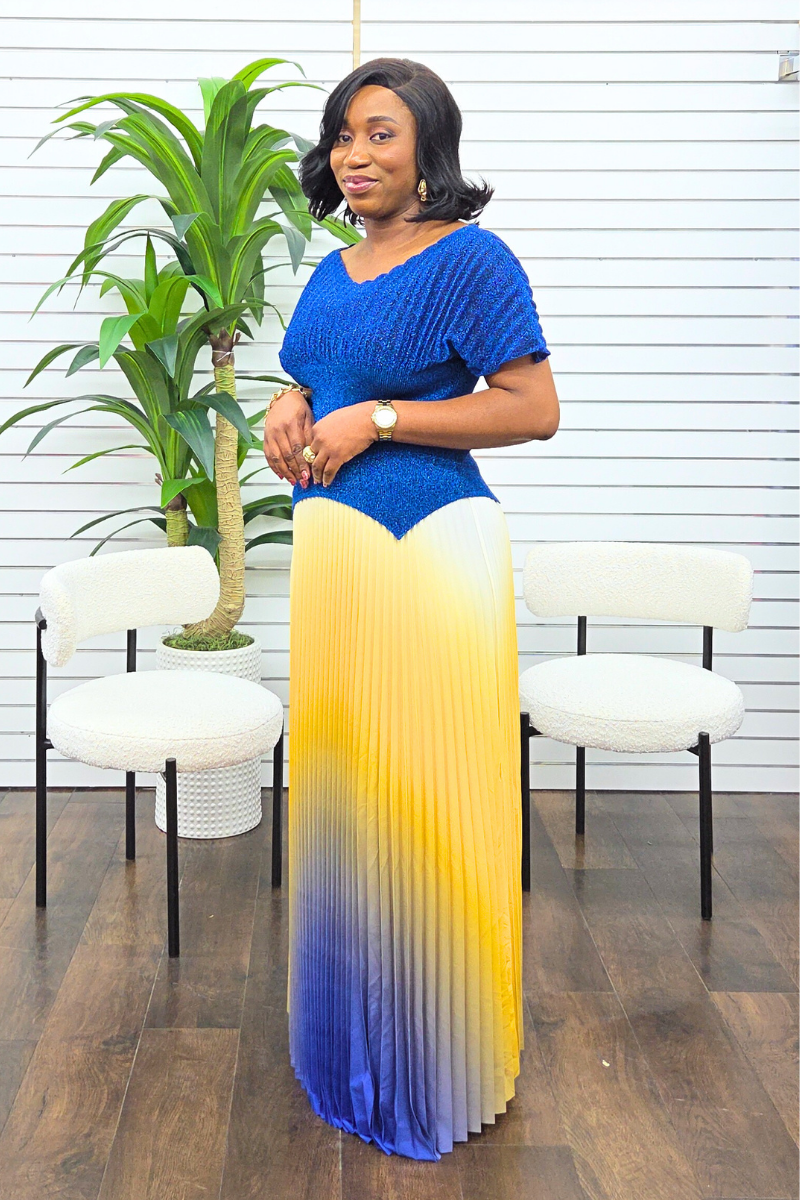 Lisa Skirt Set - Blue