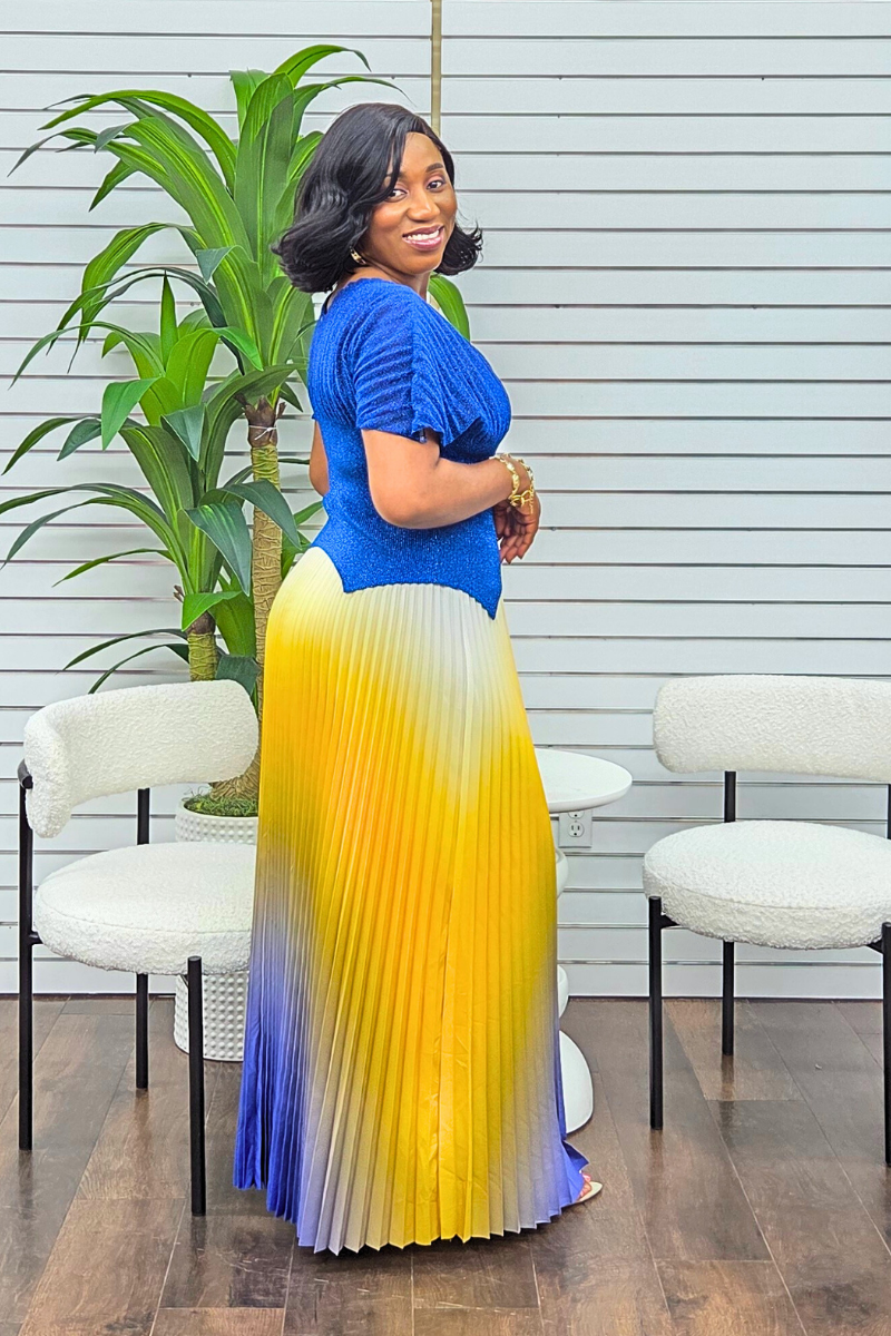 Lisa Skirt Set - Blue