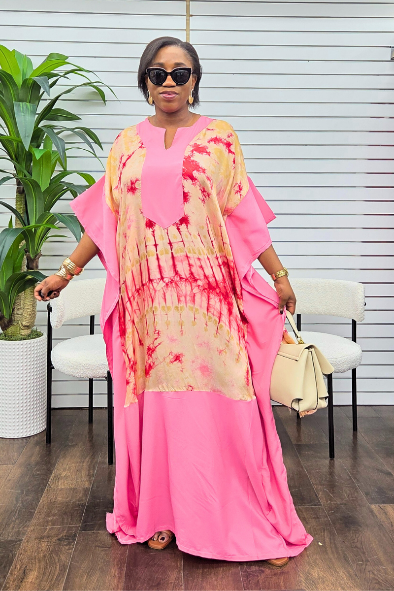 Tani Tie-Dye Boubou - Pink