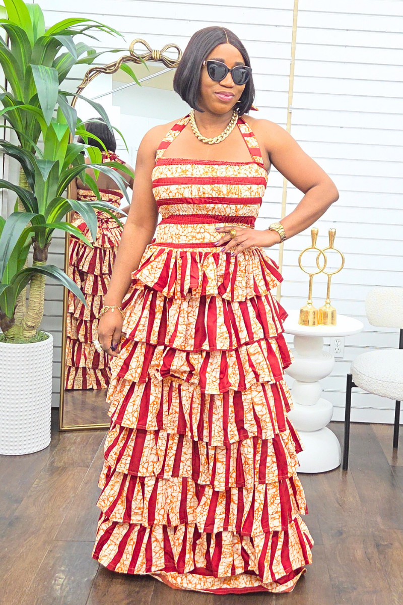 Tara Halter Neck Layered Dress