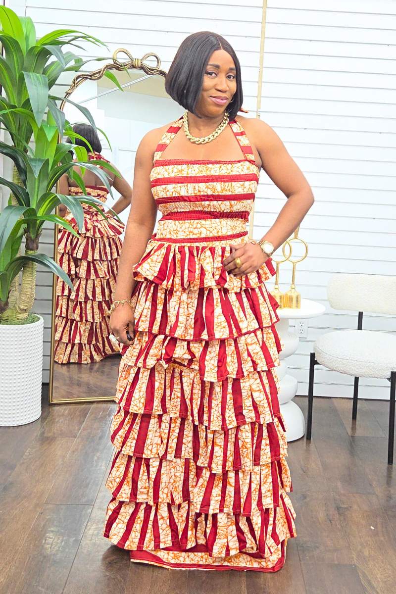 Tara Halter Neck Layered Dress