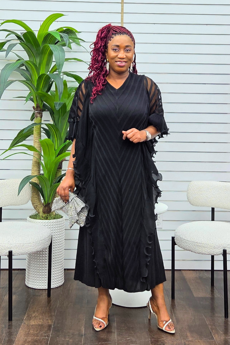 Adriana Ruffled Frill Dress