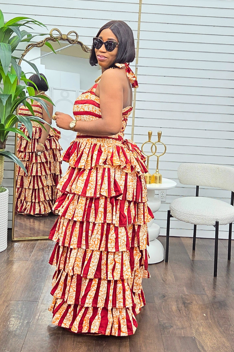 Tara Halter Neck Layered Dress