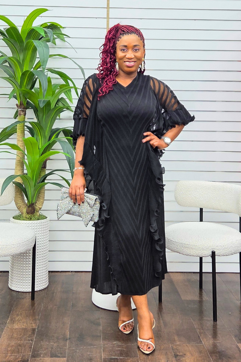 Adriana Ruffled Frill Dress