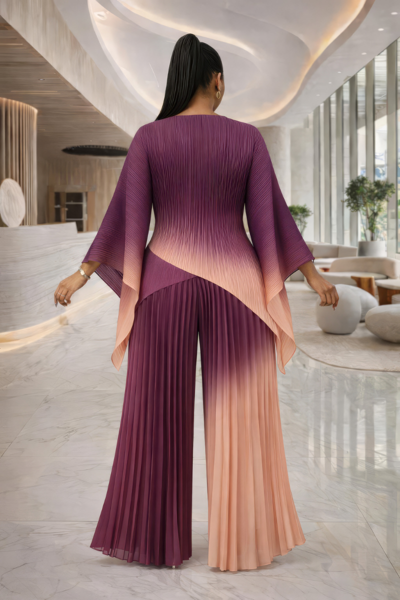 Liana Ombre Pant Set - Plum