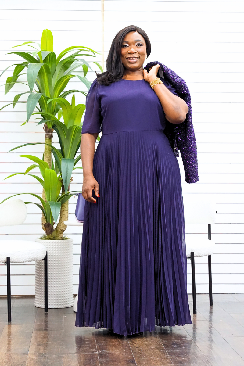 Phoenix Purple Jacket & Dress Set