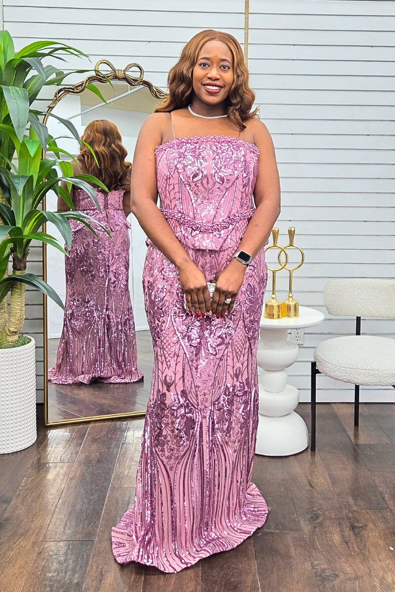 Seraphina Encrusted Dress Set - Plus Size