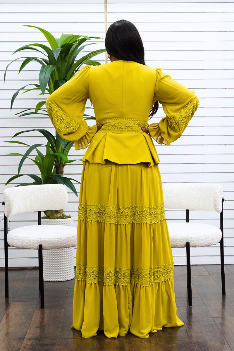 Korsh Peplum Maxi Dress