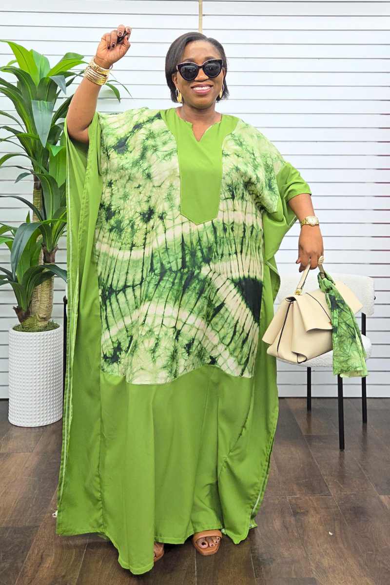 Tani Tie-Dye Boubou - Green