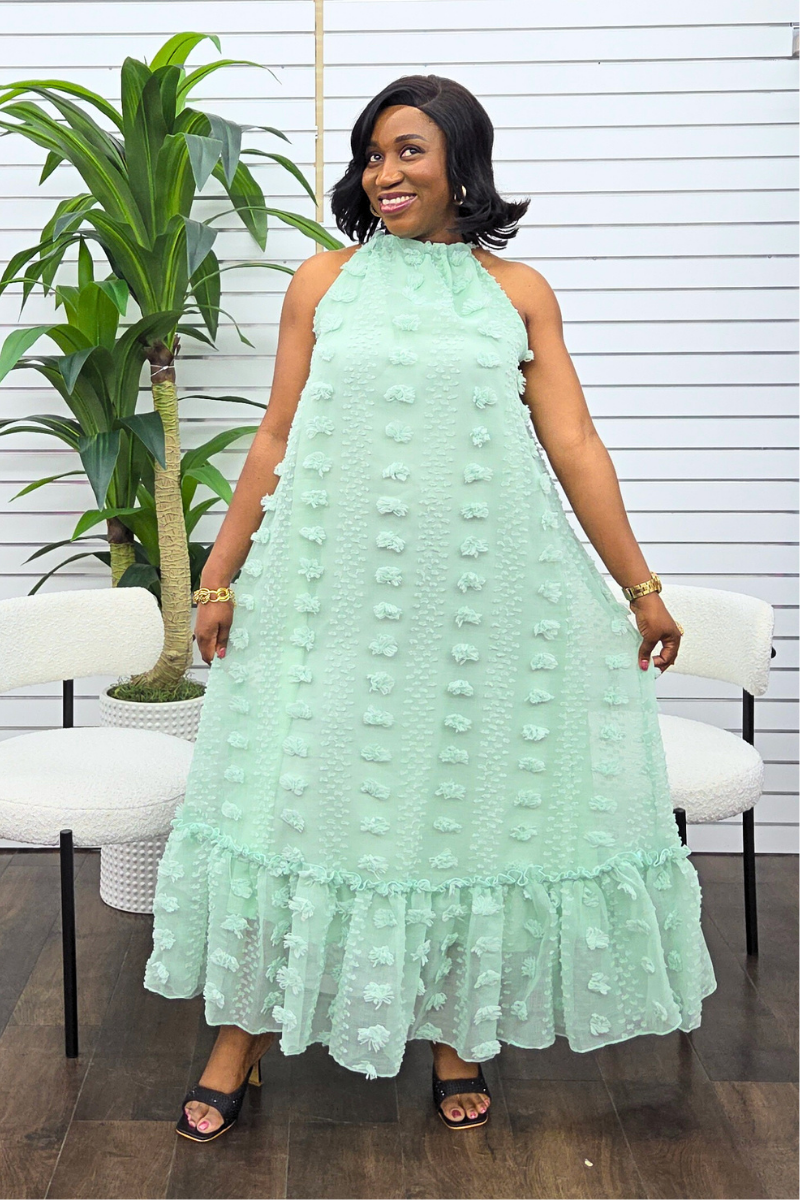 Lila Maxi Dress - Mint Green
