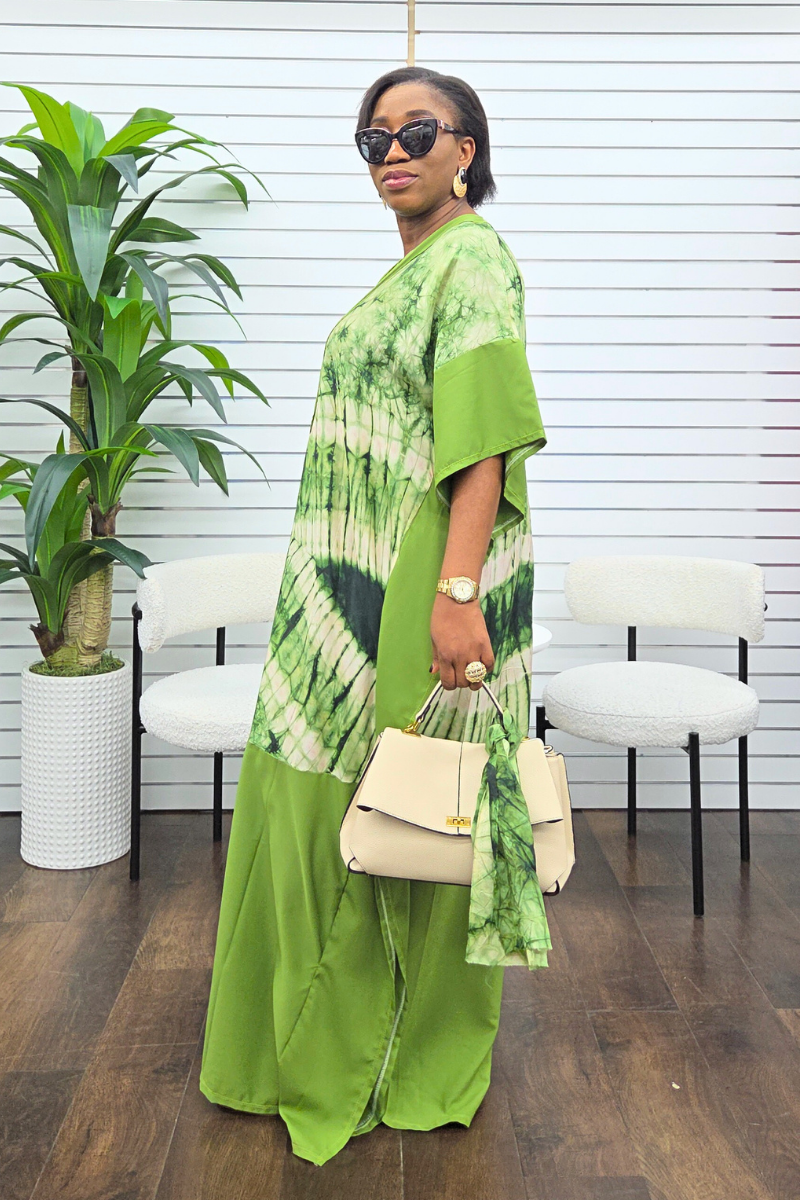 Tani Tie-Dye Boubou - Green